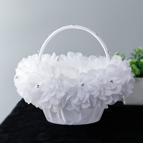 White flower girl - girl, basket
