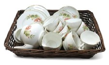 Duchess Peach Rose Bone China Tea Set Teapot Jug Bowl Six Cups+Plates+Saucers