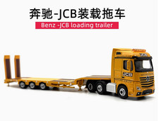1:76 Benz-JCB Loading Truck Trailer Model Diecast Metal Car