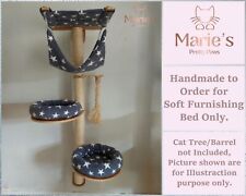 GREY/WHITE STARS, Cat Wall Tree Bed Replacement for Kerbl Dolomit 2.0 Tofana