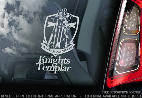 Knights templar sticker - knights, car