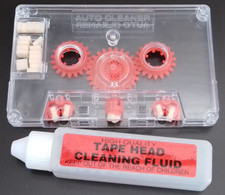 Cassette tape head cleaner - tape,
