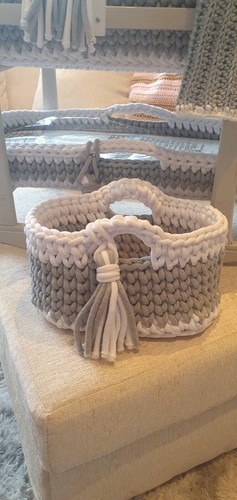 Handmade crochet nappy caddy - handmade,
