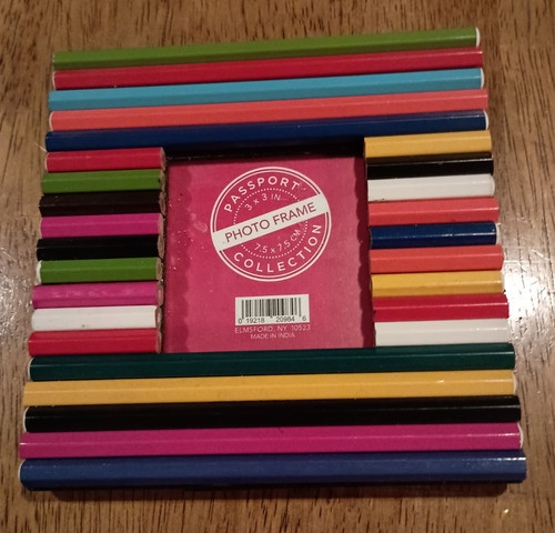 Colored pencil picture frame - colored,