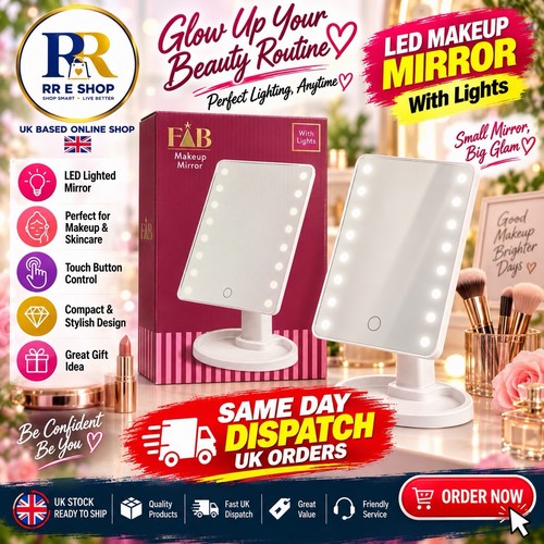 Led makeup mirror with lights - led,