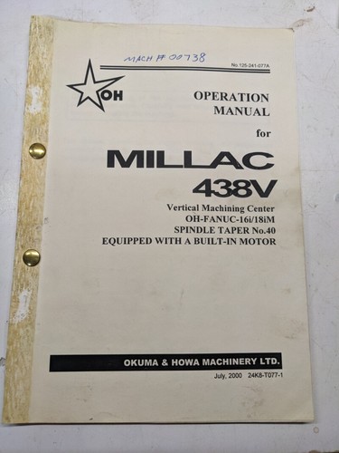 Okuma howa operation manual - okuma,