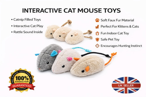 Cat mouse toys with catnip - cat,