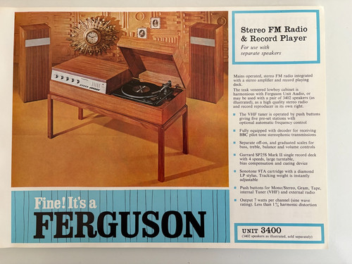 Ferguson model 3400 - ferguson, stereo