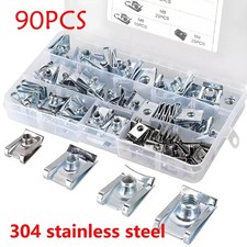 90x U Nut Spring Nuts M4 M5 M6 M8 Clips Fairing Panel Speed Chimney Spire Clamp