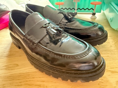 Mens black tassel - mens, patent