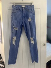 Blue Ripped Effect Skinny