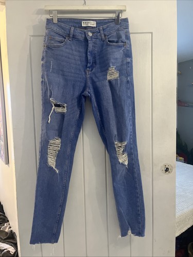 Blue ripped effect skinny - blue,