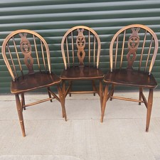 Set Of 3 Ercol Fleur De Lys