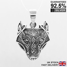 925 Sterling Silver WOLF Head