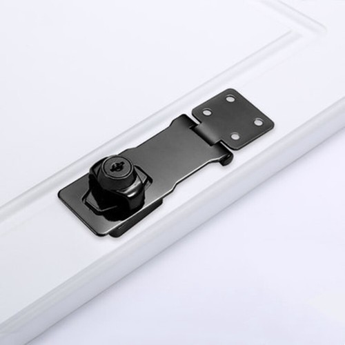 Locking hasp and staple with - locking,
