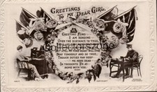 WW1 Greetings To My Dear Girl