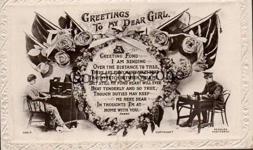 Ww1 greetings dear girl - greetings,