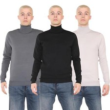 River Island Mens Regular Fit Soft Roll Neck Knitted Jumper Turtleneck Top