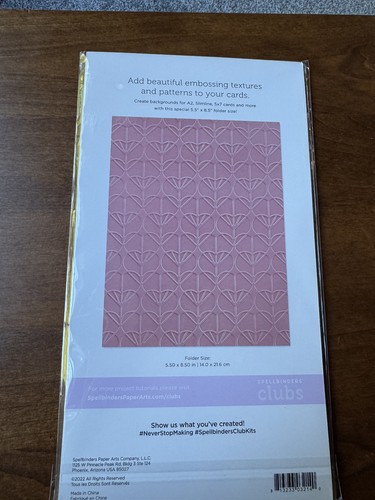 Spellbinders embossing folder - spellbinders,