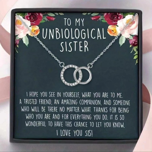 Unbiological sister necklace - sister,
