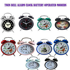 Super Loud Double Bell Alarm Clock with Night Light Bedside Home Decor Clock UK