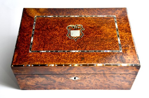 Antique writing slope with - antique,