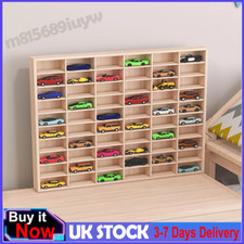 1:64 Wooden Model Car Garage Kits Doll Storage Box Unit Shelf Toy Storage Case