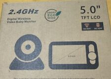 Blemil 5" Split-Screen Baby Monitor with 30-Hour Battery, Large Video Baby with