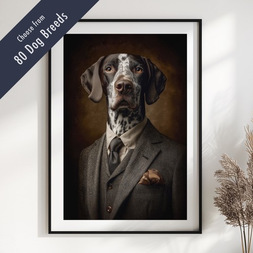 Smartly dressed dog portrait - dressed,