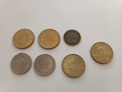 Greek coins drachma - 50, 10