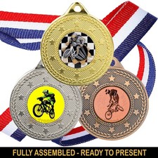 Bmx medals ribbons - bmx, ribbons,
