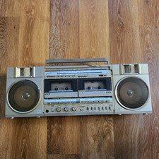 SHARP GF-500E Vintage Cassette Tape Recorder Radio Drama Prop READ DESCRIPTION👇
