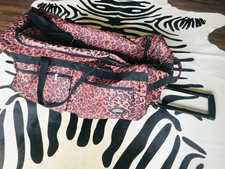  PACIFIC USA LEOPARD ANIMAL PRINT TROLLEY TRAVEL HOLDALL BAG USED ONCE!!