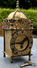 Antique Small Mechanical British lantern clock In Good Working Condition