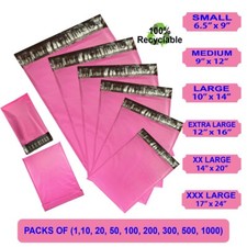 PINK Postal Mailing Bags Postage Coloured Plastic Packaging Parcel Shipping Bags