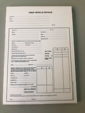 A4 Used Car Vehicle Invoice pad Car Sales Pads Inv  Motor Trade Receipt Buy Sell