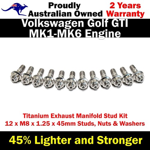 Titanium exhaust manifold stud - titanium,