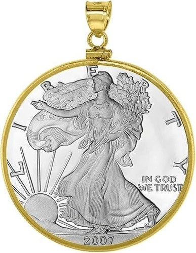 Gold filled silver eagle - gold,