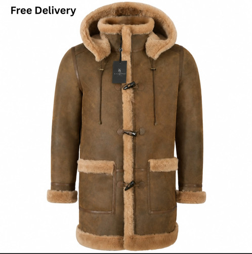 Men brown real - men's, sheepskin