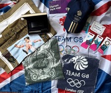 Olympics London 2012 Team GB Merchandise Bundle Adidas Cap T-Shirts Flag Pen…