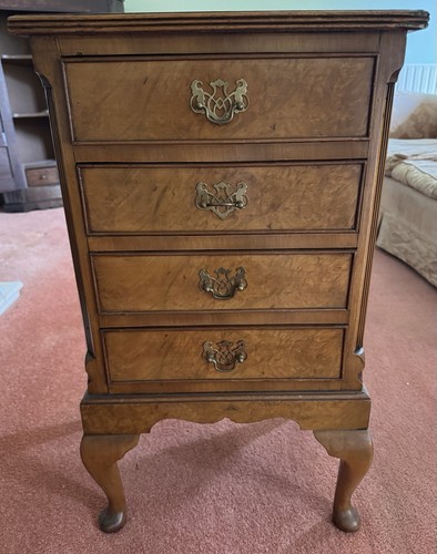 Walnut small dressing table - table, /