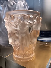 Lalique Bacchantes Small Vase Gold Luster Crystal Free UK Delivery (10547600)