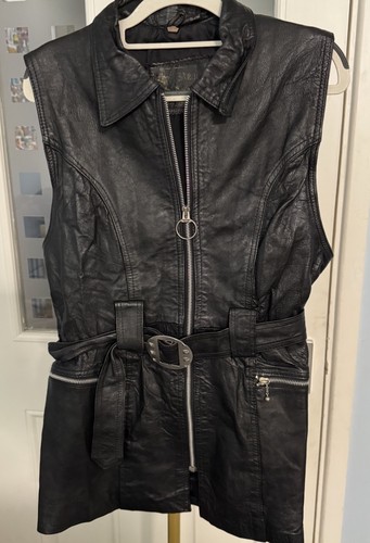 Vintage belted leather - belted,