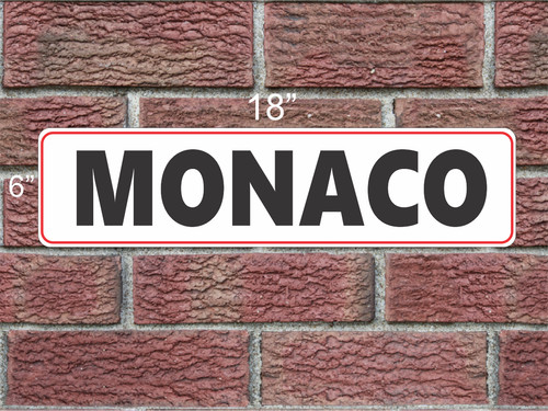 Monaco metal sign - sign, fantasy