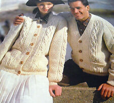 608 MEN LADY'S ARAN CARDIGAN