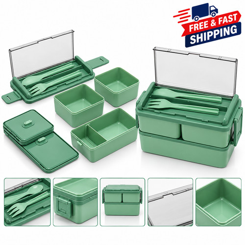 Dual layer plastic bento - dual-layer,