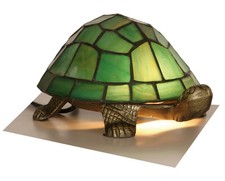 Tiffany Table Light Floor Green Tortoise Oaks Lighting OT 950 GR