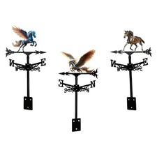Metal Horse Weathervane Animal Wind Vane Vintage Design Roof Wind Direction