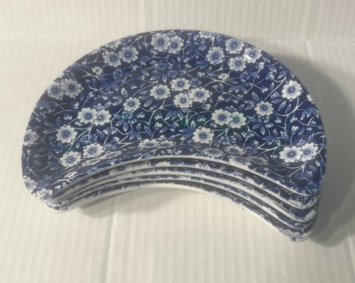 Crownford calico blue - blue, crescent