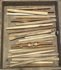 Vintage Green wood hand-turned
